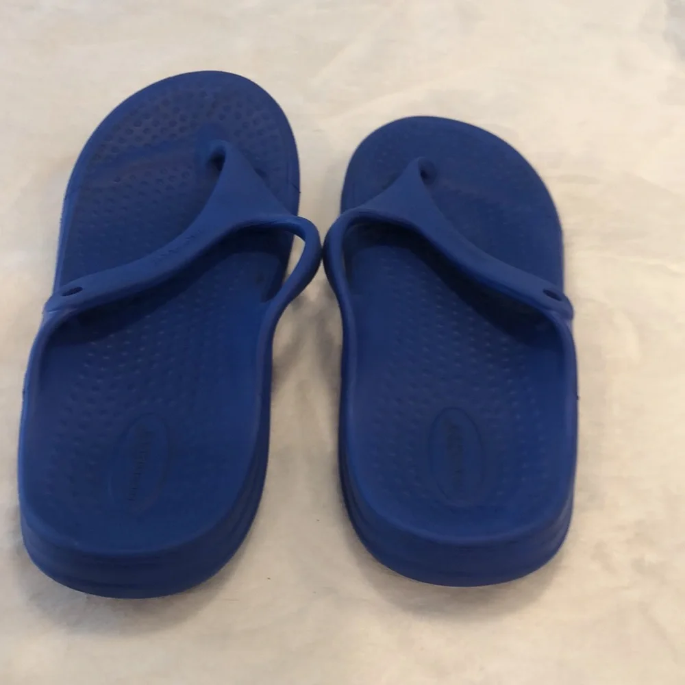 Mambaz Mens Blue Flip Flop thong Sandals plastic comfortable casual summer SZ 11